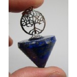 GP Pendulum Shaped Gemstone Pendant with Tree of Life (about 1.75 inch) - Several Stone Available